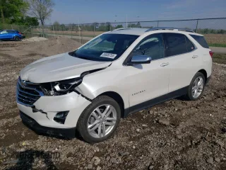 2021 Chevrolet Equinox Premier with VIN 3GNAXXEV1MS170273, listed as a Copart auction lot 55606755 with 16,839 mi miles and Salvage title. Bid and sale history available at DreamBid. Image 1.