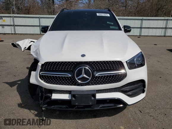 2021 Mercedes-Benz GLE 350 with VIN 4JGFB4KB7MA470273, listed as a Copart auction lot 50621625 with 58,590 mi miles and Salvage title. Bid and sale history available at DreamBid. Image 5.