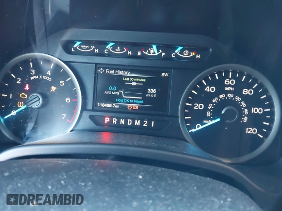 2017 Ford F-150 XL with VIN 1FTEW1CF0HFC11119, listed as a IAAI auction lot 41600880 with 118,466 mi miles. Bid and sale history available at carsss.com. Image 7.