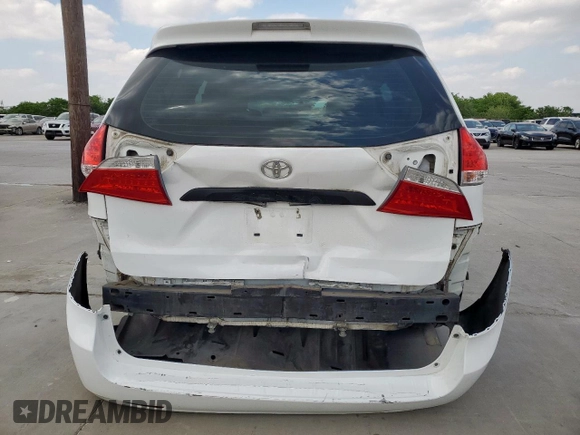 2014 Toyota Sienna L with VIN 5TDZK3DC9ES504168, listed as a Copart auction lot 53580095 with 253,688 mi miles and Salvage Title. Bid and sale history available at carsss.com. Image 6.