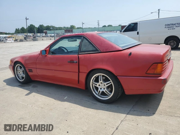 1994 Mercedes-Benz SL 5.0L with VIN WDBFA67E6RF092705, listed as a Copart auction lot 60880965 with 96,690 mi miles and Clean title. Bid and sale history available at DreamBid. Image 2.