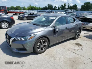 2021 Nissan Sentra SV with VIN 3N1AB8CV1MY284807, listed as a Copart auction lot 61458525 with 71,297 mi miles and Salvage title. Bid and sale history available at DreamBid. Image 1.