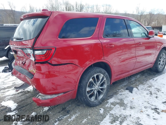 2020 Dodge Durango GT with VIN 1C4RDJDG7LC261038, listed as a IAAI auction lot 41600210 with 95,775 mi miles and . Bid and sale history available at DreamBid. Image 4.