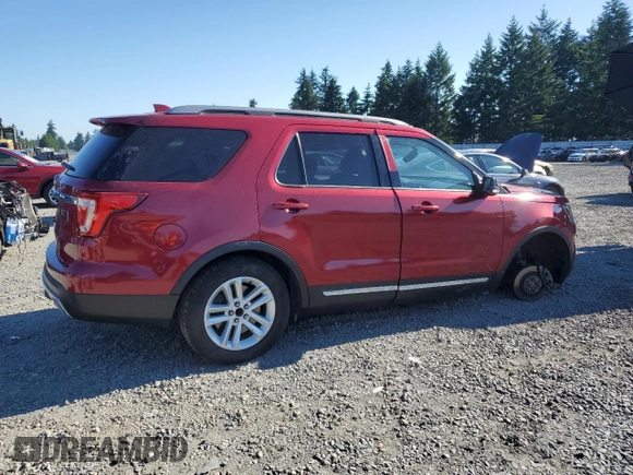 2017 Ford Explorer XLT with VIN 1FM5K7D80HGA70539, listed as a Copart auction lot 62291165 with 134,476 mi miles and Salvage title. Bid and sale history available at DreamBid. Image 3.