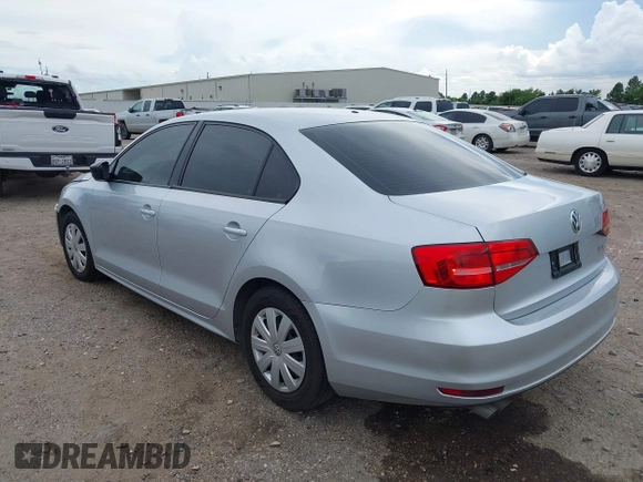 2015 Volkswagen Jetta S with VIN 3VW2K7AJ2FM312911, listed as a IAAI auction lot 42570728 with 94,385 mi miles and . Bid and sale history available at DreamBid. Image 3.