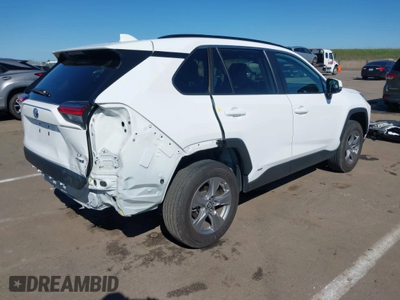 2023 Toyota RAV4 Hybrid LE with VIN 4T3MWRFV8PU097560, listed as a IAAI auction lot 41662609 with 21,004 mi miles. Bid and sale history available at carsss.com. Image 4.