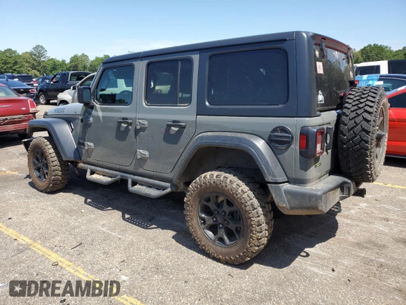 2020 Jeep Wrangler Unlimited Sport with VIN 1C4HJXDM8LW285439, listed as a Copart auction lot 55920754 with 53,509 mi miles and . Bid and sale history available at DreamBid. Image 2.
