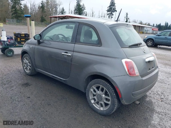 2012 FIAT 500 Pop with VIN 3C3CFFAR0CT124311, listed as a IAAI auction lot 41934595 with 135741 miles. Bid and sale history available at carsss.com. Image 3.