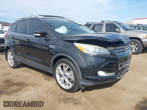 2014 Ford Escape Titanium with VIN 1FMCU9J93EUE27803, listed as a IAAI auction lot 42028249 with 131,194 mi miles and . Bid and sale history available at DreamBid. Image 1.