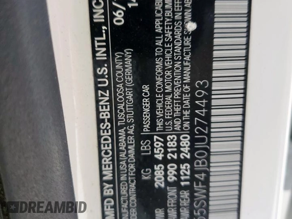 2018 Mercedes-Benz C 300 z VIN 55SWF4JB0JU274493, wystawiony jako Copart lot #53468055 z przebiegiem Nie podano mil oraz Szkoda całkowita • Salvage title. Historia ofert i sprzedaży dostępna na DreamBid. Obrazek 14.