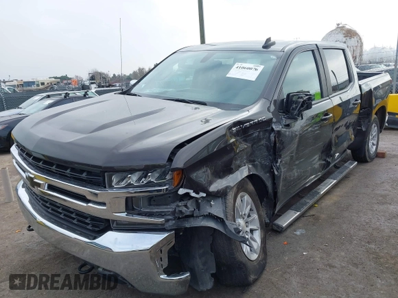 2021 Chevrolet Silverado 1500 LT with VIN 3GCUYDED2MG481707, listed as a IAAI auction lot 41060076 with 27,535 mi miles. Bid and sale history available at carsss.com. Image 2.