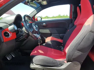 2015 FIAT 500 Abarth with VIN 3C3CFFFHXFT544825, listed as a Copart auction lot 51811145 with 91,020 mi miles and Salvage Title. Bid and sale history available at carsss.com. Image 7.