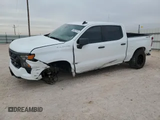 2024 Chevrolet Silverado 1500 Custom with VIN 1GCPDBEK5RZ285375, listed as a Copart auction lot 50422105 with 27,002 mi miles and Salvage Title. Bid and sale history available at DreamBid. Image 1.