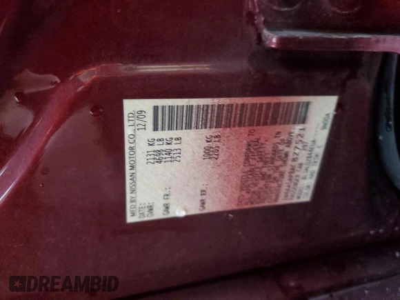 2010 Nissan Maxima S с VIN 1N4AA5AP8AC827521, выставлен на аукционе Copart как лот 59524775 с пробегом 108 194 миль миль и Списание • Salvage title. История ставок и продаж доступна на DreamBid. Изображение 12.