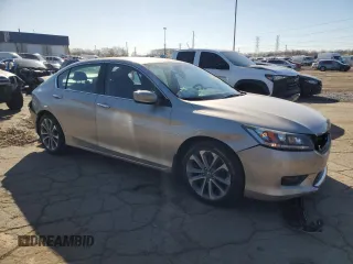 2014 Honda Accord Sport with VIN 1HGCR2F52EA281142, listed as a Copart auction lot 53998905 with 59,808 mi miles and Salvage Title. Bid and sale history available at carsss.com. Image 4.
