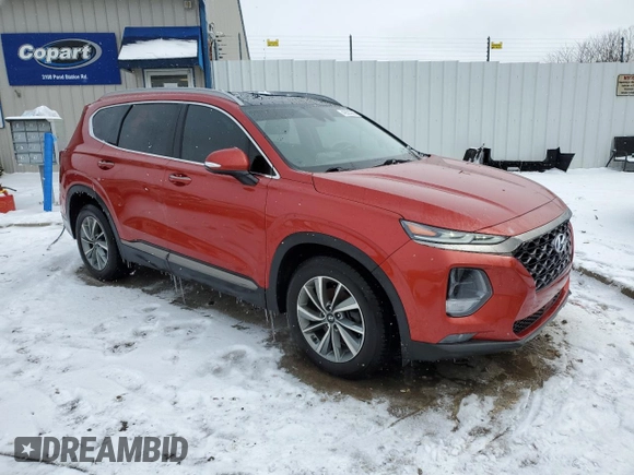 2019 Hyundai Santa Fe Limited with VIN 5NMS5CADXKH066099, listed as a Copart auction lot 43580965 with 80,414 mi miles and Salvage Title. Bid and sale history available at carsss.com. Image 4.