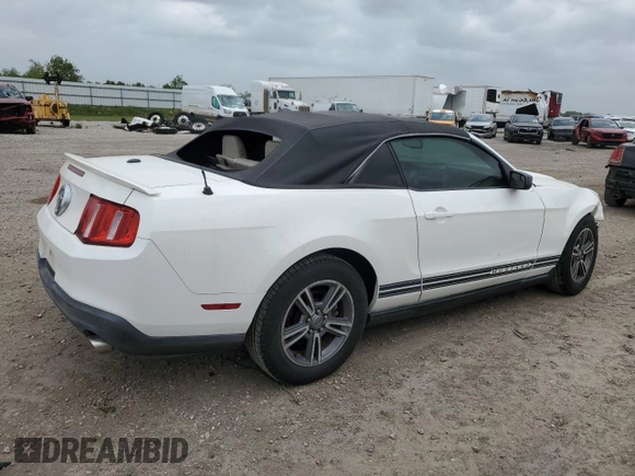 2012 Ford Mustang V6 with VIN 1ZVBP8EM3C5276322, listed as a Copart auction lot 51582415 with 164,794 mi miles and Salvage Title. Bid and sale history available at carsss.com. Image 3.