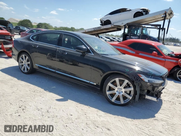2020 Volvo S90 Inscription with VIN LVYA22MLXLP175892, listed as a Copart auction lot 57109444 with 29,693 mi miles and Salvage Title. Bid and sale history available at carsss.com. Image 4.