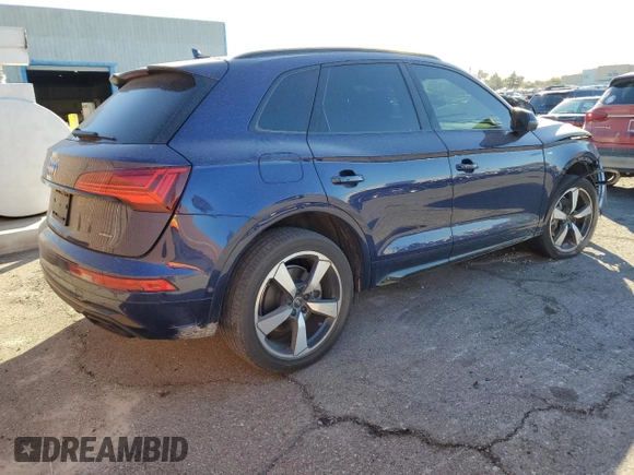 2022 Audi Q5 S line Prestige with VIN WA1FAAFY4N2007744, listed as a Copart auction lot 88791355 with 58,135 mi miles and Salvage Title. Bid and sale history available at carsss.com. Image 3.