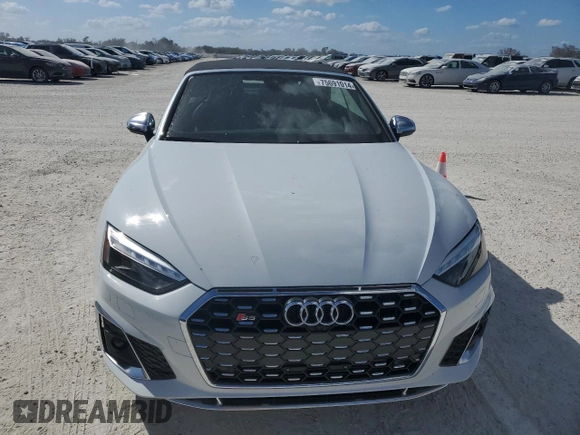 2023 Audi S5 Premium Plus z VIN WAUY4GF58PN007050, wystawiony jako Copart lot #75691014 z przebiegiem 388 mil mil oraz Nie do naprawy. Historia ofert i sprzedaży dostępna na DreamBid. Obrazek 5.