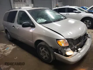 2002 Toyota Sienna LE with VIN 4T3ZF13C02U446097, listed as a Copart auction lot 77127844 with 182,873 mi miles and Salvage Title. Bid and sale history available at carsss.com. Image 4.