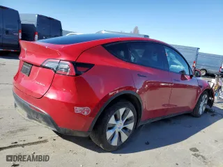 2023 Tesla Model Y Long Range with VIN 7SAYGDEE9PF832221, listed as a Copart auction lot 43873335 with 20,169 mi miles and Salvage Title. Bid and sale history available at carsss.com. Image 3.