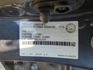 2020 Honda Civic Sedan Touring with VIN 2HGFC1F96LH101008, listed as a Copart auction lot 66308744 with 47,327 mi miles and Non Repairable. Bid and sale history available at carsss.com. Image 12.