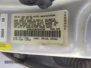 2010 Toyota Corolla с VIN 1NXBU4EE8AZ240766, выставлен на аукционе IAAI как лот 42045264 с пробегом 223 474 миль миль и . История ставок и продаж доступна на DreamBid. Изображение 9.