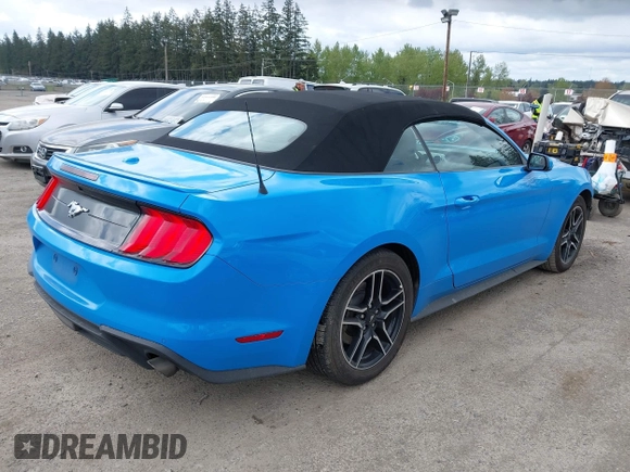 2022 Ford Mustang EcoBoost with VIN 1FATP8UH3N5124691, listed as a IAAI auction lot 42073596 with 40,612 mi miles. Bid and sale history available at carsss.com. Image 4.