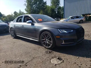 2018 Audi S4 Premium Plus with VIN WAUB4AF44JA019933, listed as a Copart auction lot 65963144 with 45,694 mi miles and Salvage Title. Bid and sale history available at carsss.com. Image 4.