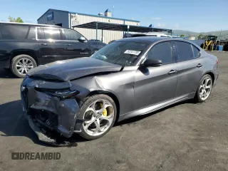 2021 Alfa Romeo Giulia Ti with VIN ZARFANBN2M7640078, listed as a Copart auction lot 52241735 with 46,040 mi miles and Salvage title. Bid and sale history available at DreamBid. Image 1.