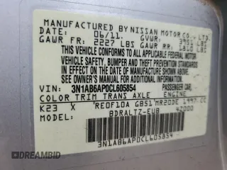 2012 Nissan Sentra SR с VIN 3N1AB6AP0CL605854, выставлен на аукционе Copart как лот 51875625 с пробегом 98 441 миль миль и Чистый • Clean title. История ставок и продаж доступна на DreamBid. Изображение 14.