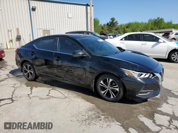 2020 Nissan Sentra SV with VIN 3N1AB8CV1LY256231, listed as a Copart auction lot 52805675 with 107,882 mi miles and Salvage Title. Bid and sale history available at carsss.com. Image 4.