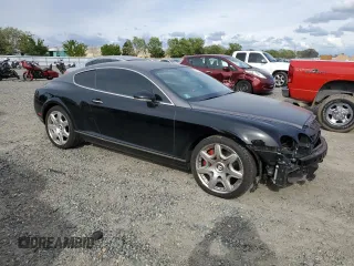 2007 Bentley Continental GT with VIN SCBCR73W07C044927, listed as a Copart auction lot 56657975 with 36,253 mi miles and Salvage Title. Bid and sale history available at DreamBid. Image 4.