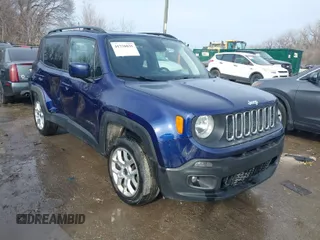2018 Jeep Renegade Latitude with VIN ZACCJBBB8JPH52142, listed as a IAAI auction lot 41738035 with 91,443 mi miles and . Bid and sale history available at carsss.com. Image 1.
