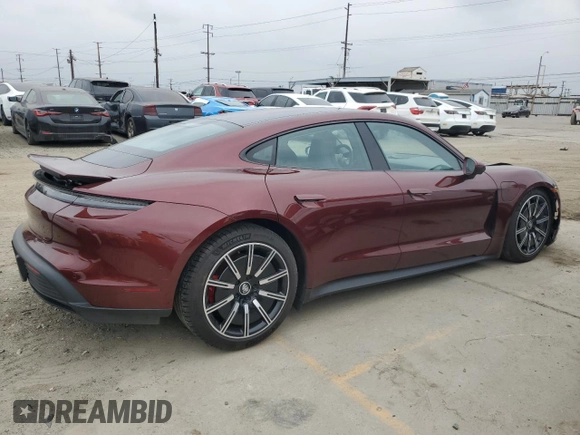2022 Porsche Taycan 4S with VIN WP0AB2Y16NSA45160, listed as a Copart auction lot 55658565 with 30,165 mi miles and Salvage Title. Bid and sale history available at DreamBid. Image 3.
