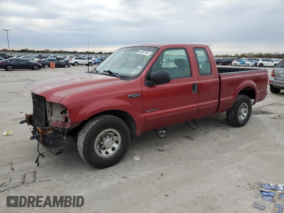 2001 Ford Super Duty F-250 XL with VIN 1FTNX20F61EB06006, listed as a Copart auction lot 84282164 with 342,531 mi miles and Salvage Title. Bid and sale history available at carsss.com. Image 1.