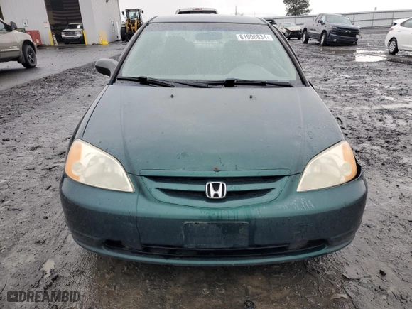 2002 Honda Civic LX with VIN 1HGEM21502L045829, listed as a Copart auction lot 81906834 with 269,548 mi miles and Salvage Title. Bid and sale history available at carsss.com. Image 5.