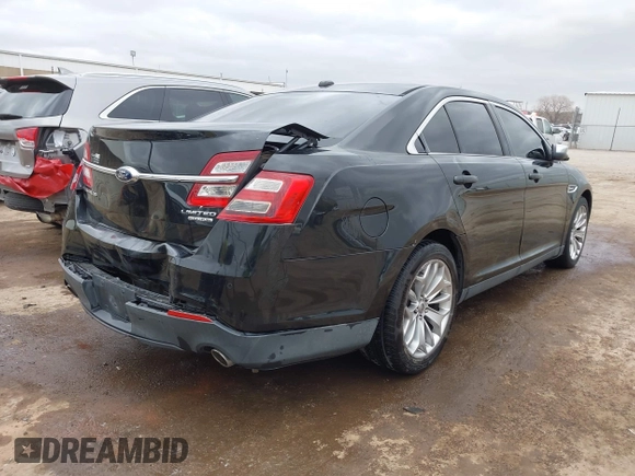 2013 Ford Taurus Limited with VIN 1FAHP2F84DG106350, listed as a IAAI auction lot 41833203 with 195,548 mi miles. Bid and sale history available at carsss.com. Image 4.