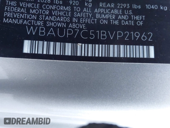 2011 BMW 1 Series 128i с VIN WBAUP7C51BVP21962, выставлен на аукционе IAAI как лот 41517541 с пробегом 222 392 миль миль и . История ставок и продаж доступна на DreamBid. Изображение 9.