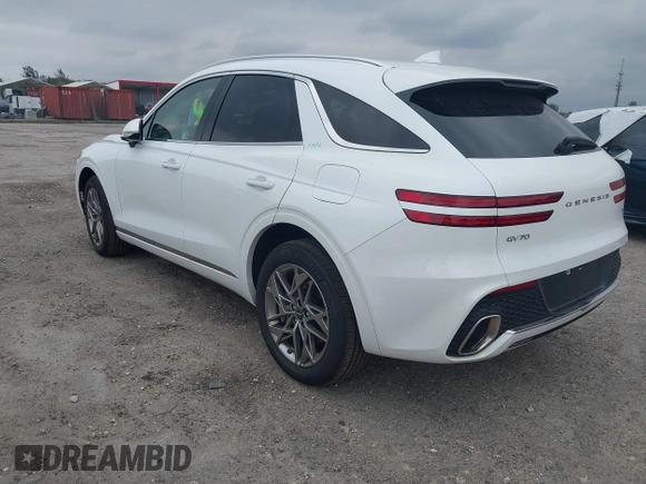 2025 Genesis GV70 2.5T with VIN 5NMMADTB1SH024717, listed as a IAAI auction lot 41577463 with 7,527 mi miles and . Bid and sale history available at DreamBid. Image 3.