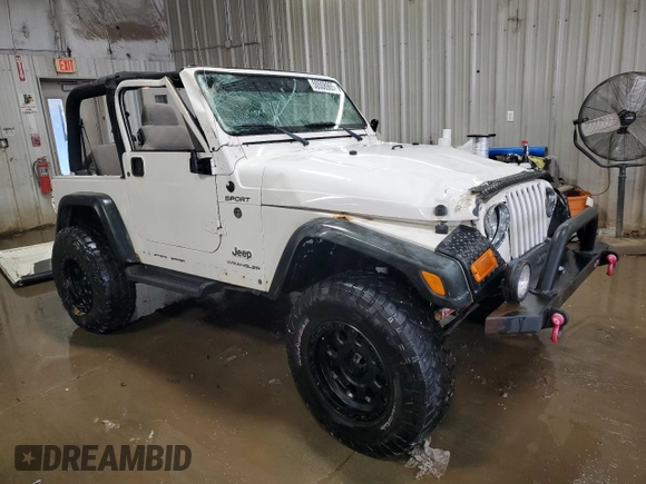 2003 Jeep Wrangler Sport with VIN 1J4FA49S43P300522, listed as a Copart auction lot 50508965 with 192,643 mi miles and Salvage Title. Bid and sale history available at carsss.com. Image 4.