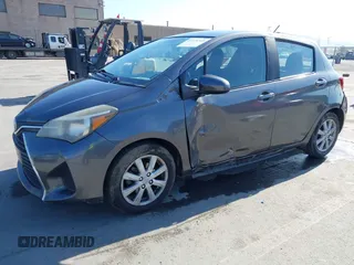 2015 Toyota Yaris L with VIN VNKKTUD3XFA022061, listed as a IAAI auction lot 41774318 with 134,082 mi miles. Bid and sale history available at carsss.com. Image 2.