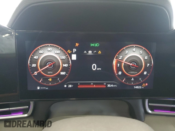 2024 Hyundai Elantra SEL with VIN KMHLS4DG2RU772054, listed as a Copart auction lot 88602205 with 14,822 mi miles and Salvage title. Bid and sale history available at DreamBid. Image 9.