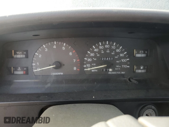 1994 Toyota Pickup z VIN 4TARN93P1RZ213243, wystawiony jako Copart lot #54068005 z przebiegiem 220 450 mil mil oraz Czysty tytuł • Clean title. Historia ofert i sprzedaży dostępna na DreamBid. Obrazek 9.