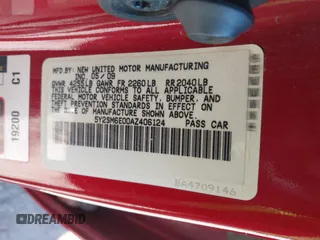 2010 Pontiac Vibe with VIN 5Y2SM6E00AZ406124, listed as a IAAI auction lot 41473088 with 187,097 mi miles. Bid and sale history available at carsss.com. Image 9.