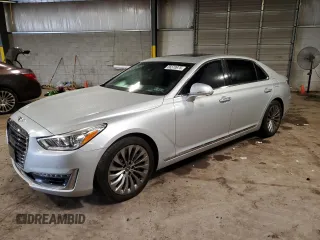 2017 Genesis G90 Premium z VIN KMHG34JA2HU020710, wystawiony jako Copart lot #56570975 z przebiegiem 116 846 mil mil oraz Szkody całkowita. Historia ofert i sprzedaży dostępna na DreamBid. Obrazek 1.