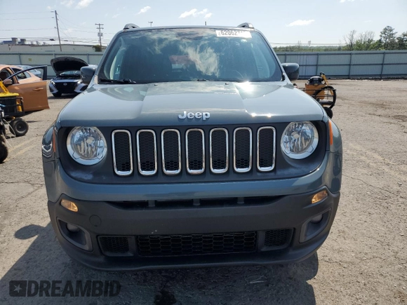 2018 Jeep Renegade Latitude with VIN ZACCJBBB7JPG88689, listed as a Copart auction lot 62062715 with 46,702 mi miles and Salvage title. Bid and sale history available at DreamBid. Image 5.