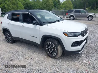 2024 Jeep Compass Limited z VIN 3C4NJDCN0RT594865, wystawiony jako IAAI lot #42731726 z przebiegiem Nie podano mil oraz . Historia ofert i sprzedaży dostępna na DreamBid. Obrazek 1.
