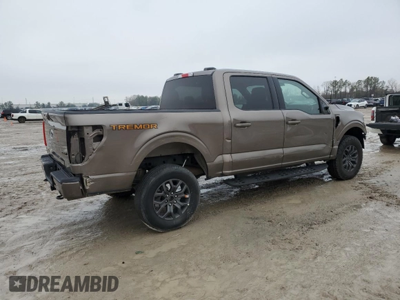 2023 Ford F-150 XL with VIN 1FTEW1E81PFB44320, listed as a Copart auction lot 43208905 with 37,499 mi miles and Salvage Title. Bid and sale history available at carsss.com. Image 3.